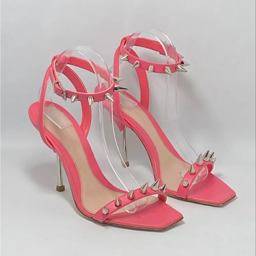 Alexander McQueen Punk Stud Leather Ankle-Strap Sandals size 39.5